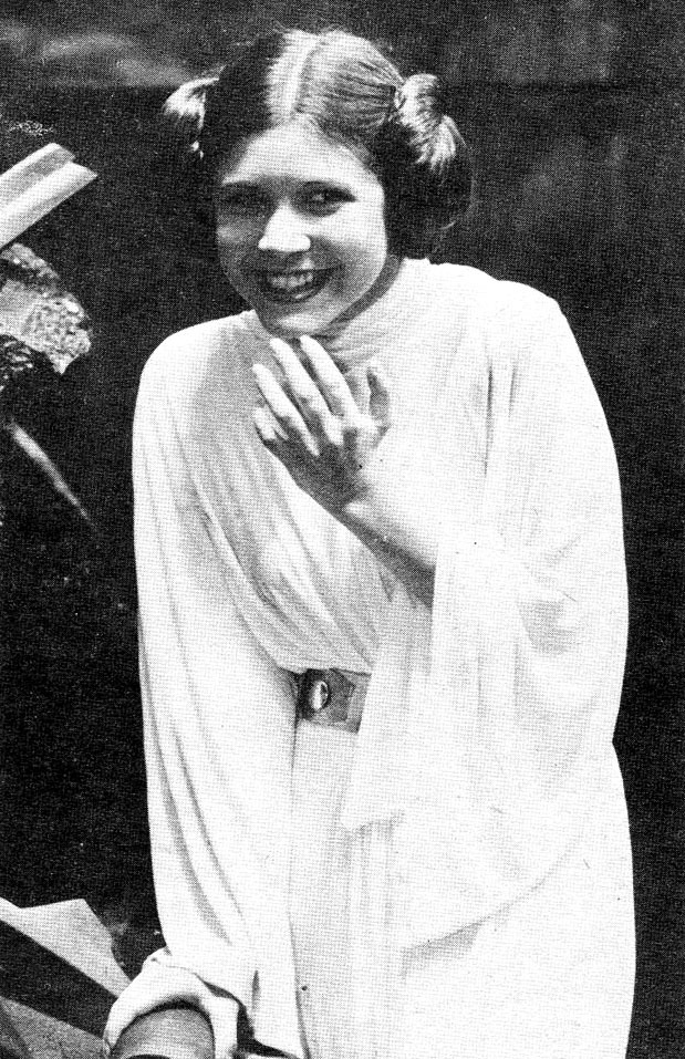 gameraboy:  Carrie Fisher in the trash compactor 