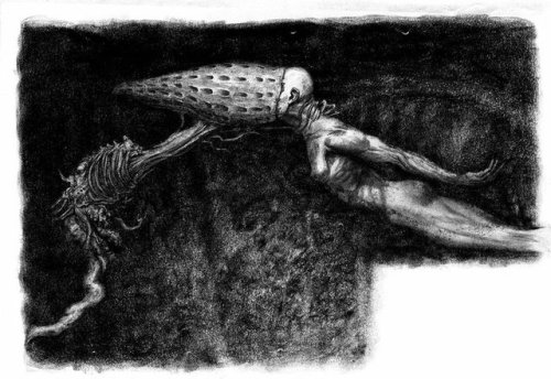 everything-alien-and-predator:David’s drawings of Shaw and his experiments by concept artist&n