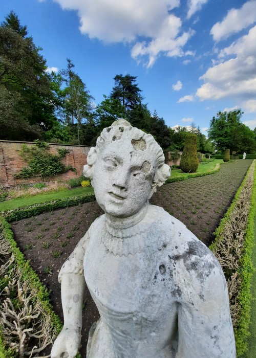 Statues in the Long Garden, Cliveden House, Buckinghamshire. 