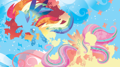 sambaneko:Rainbow POWER! I had thought about doing RP silhouettes, but I didn’t want to do each mane