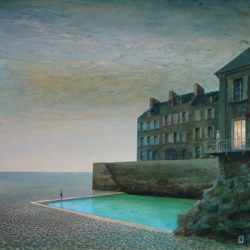 Philippe Charles Jacquet (French, b. 1957, Paris, France, based Pantin) - 1: Le Café Du Port  2: The