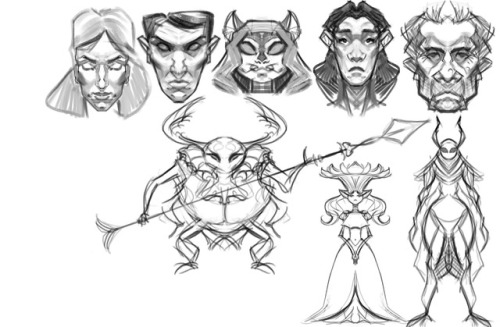 some old year and new year studies and ketches