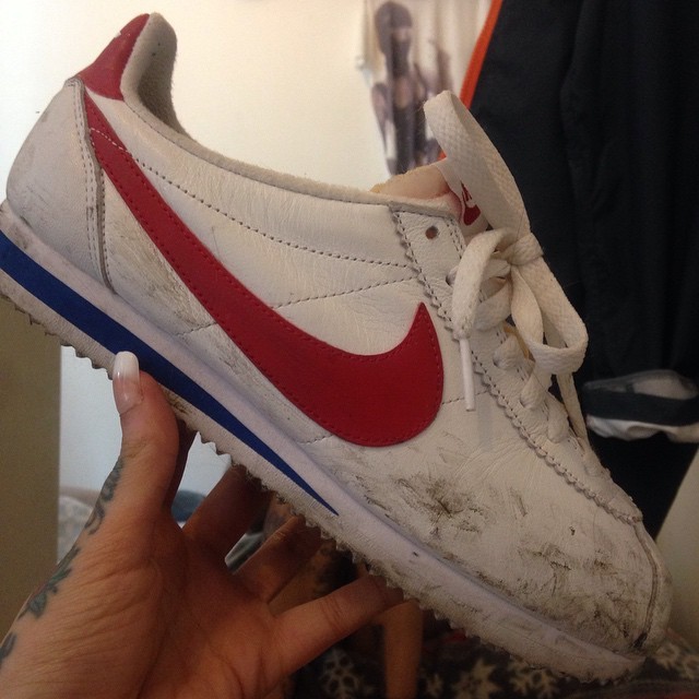 dirty nike cortez