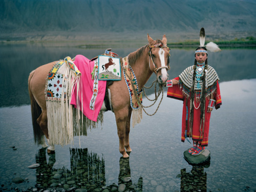 ndnflower:“Destiny Buck, of the Wanapum tribe, rides her mare, Daisy, in the yearly Indian princess 