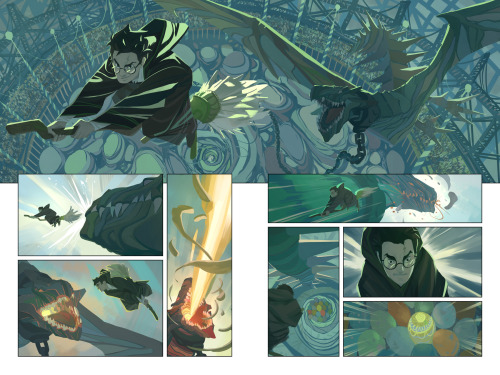 alicexz:nesskain:Gathering all the Harry Potter’s Fanart. 1 comic page per volume, it was fun doing 