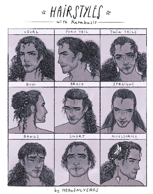 i did the meme thing! katabasis keeps his hair pretty simple, partly because he&rsquo;s not