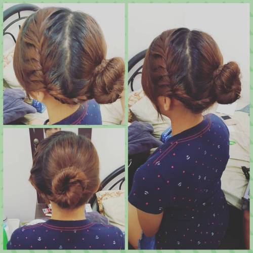 Hairstyle of the day care of @ysa.ixiv . #hairstyle #braid #bun