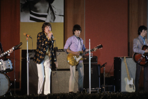 twixnmix: The Rolling Stones performing at the Hollywood Bowl in Los Angeles on July 25, 1966. 