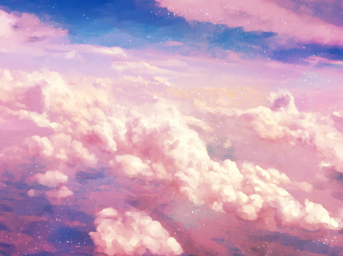 bevsi: painted some very cloudy clouds