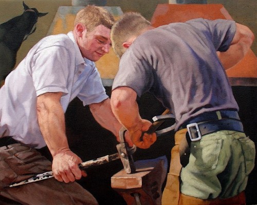 Hal-Blog: Michael Murfinhead To Head, Oil On Canvas
