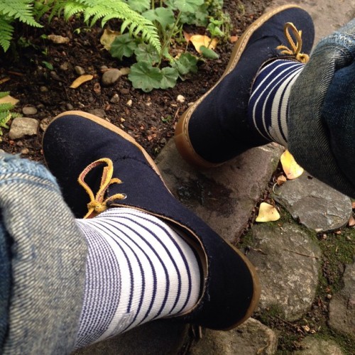 I love blue! Oybo socks @oybountunedsocks &amp; The Generic Man shoes #geroldbrenner #oybo #oybosock