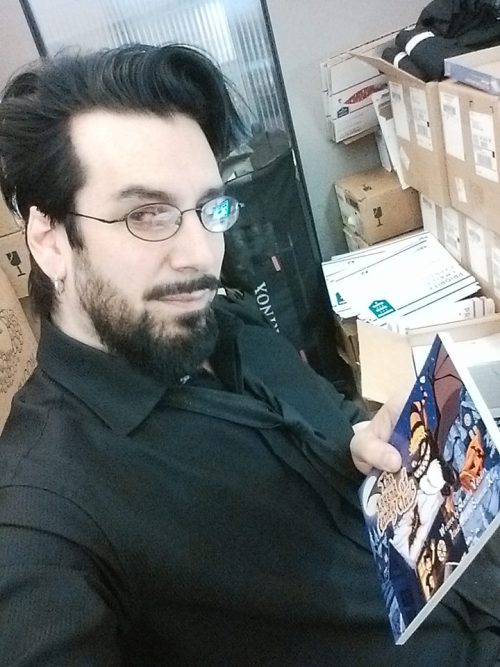 lair-of-voltaire:lair-of-voltaire:Goth at the Office: the most industrious male model in America (x)