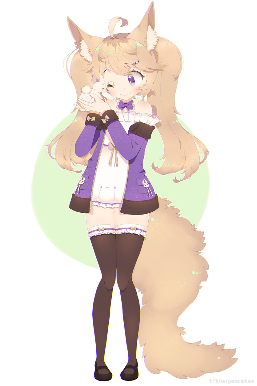 kiwipancakes:  Commission for Squishy (elin with alternative clothing) _( 3」∠)_