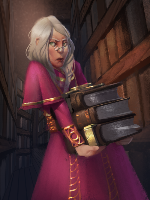 powersimon:A mage, carrying some books and doing some magic :D