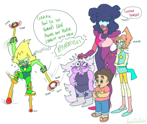 heavenseveneleven:  Earth’s limb enhancers suck.I do this to make myself laugh and as an excuse to draw Amethyst making ridiculous faces more of my su stuff 