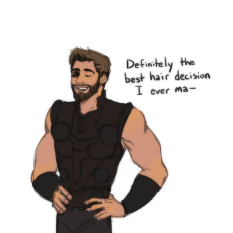 keilattes:  “breaking mcu news: guy with metal arm makes thunder god dude w/ missing