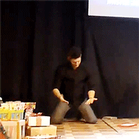 philesler:  Jensen trying to get rid of glitter 