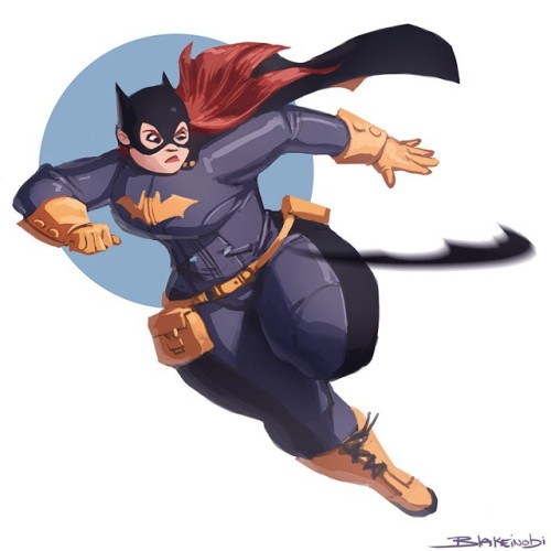 blakeinobi:  Morning me is not happy with night me who stayed up late watching The Layover and worked on this. Off to work. #batgirl #pinup #photoshop #superhero