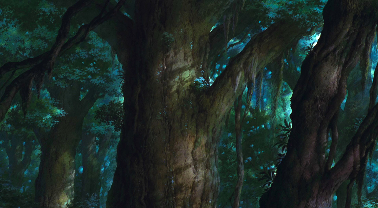 ghibli-collector:  The Landscape Art of Hayao Miyazaki’s Princess Mononoke (1997)