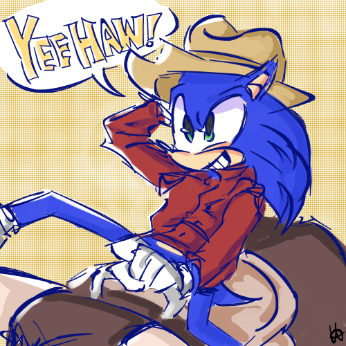 Sonic’s single most important voice line in a game is: “Yeehaw!”. That is all. 