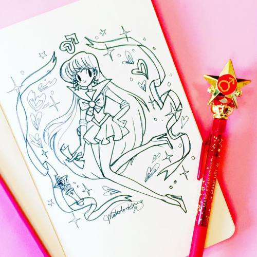 Day 12: Sailor Mars aka Rei chan ❤️❤️ @inktober @jakeparker #inktober2016 #inktober