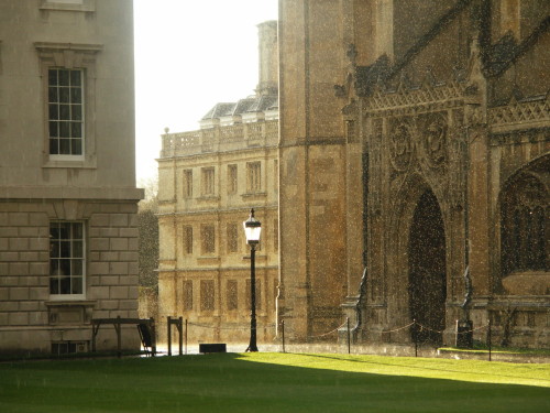 offendedpaws:King’s college in the rain. Cambridge, United Kingdom