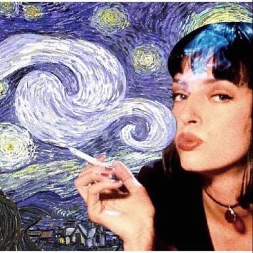 Mia Wallace x Starry Night #pulpfiction #vanGogh