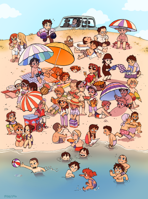 …I’m just a sucker for group pictures… ALL my oofuri faves at the beach! (I would have