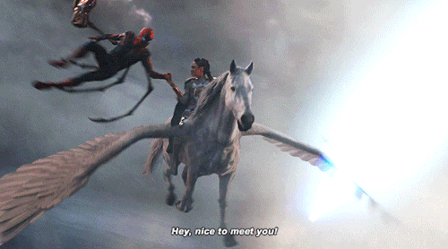 theavengers:Peter Parker & Valkyrie in Avengers: Endgame (2019)