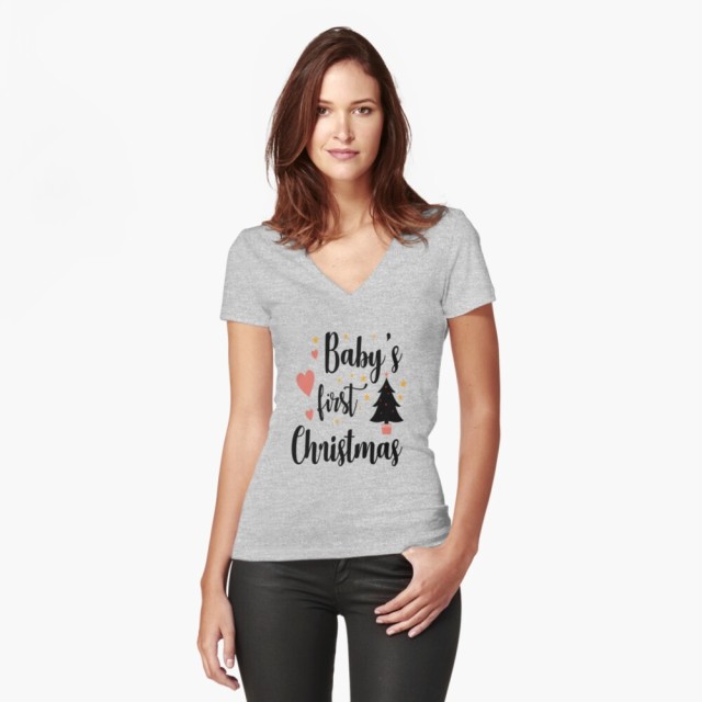 (via Babys first Christmas Fitted V-Neck T-Shirt by ThePetfunny) #findyourthing#redbubble #christmas christmastree christmastime christmasgift christmasiscoming christmasgifts christmasdecor christmasdecorations christmas2015 chris