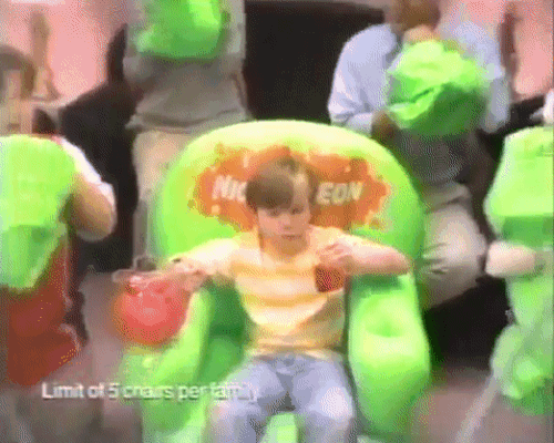Nickelodeon inflatable chairs from 1998