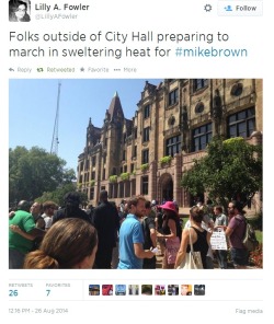 Iwriteaboutfeminism:  Tuesday Afternoon, Ferguson Protesters March In Downtown St.