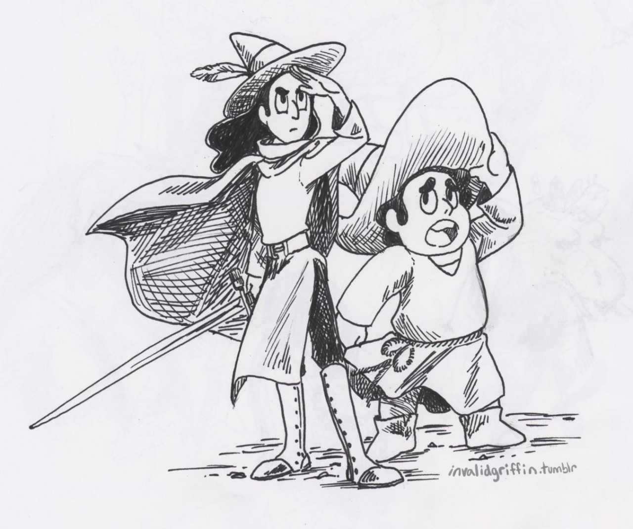 invalidgriffin:   Inktober #8 - Steven and Connie play Witch: The Slumbering! …in