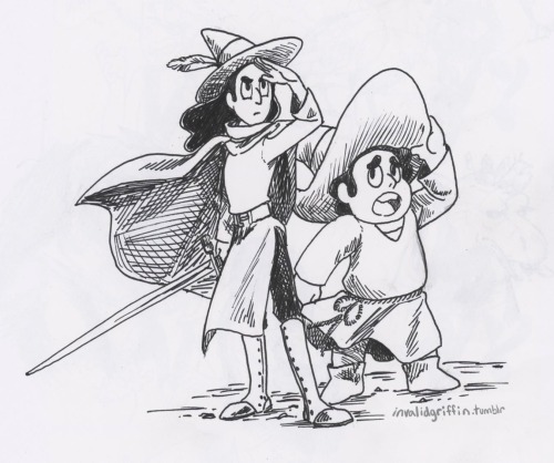 invalidgriffin:   Inktober #8 - Steven and Connie play Witch: The Slumbering! …in which Pearl is a absolutely perfect GM, up until she builds a to-scale holographic dungeon and makes the kids defeat the Dread Oneiromancer and her dreaminions in their