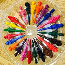 littlelexxx:  allygator814:Princess Crayons 💜  These are amazing, but I would totally cry if I broke one🙈