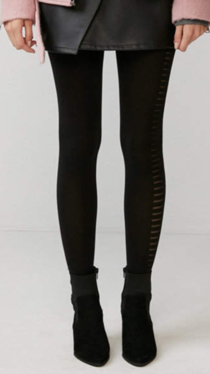 View more pictures at Fashion Tights Express laser cut side seam tightsStart at the bottom and work 
