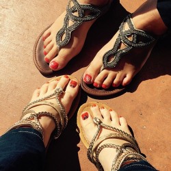 fapfeet:  Here’s a fun fact for you guys - #FapFeet.Com models Shelly and Abby (Both pictured here) are real life best friends. Isn’t that neat-o? #feet #toes #sandals #beautifulfeet #pedi #pedicure #sexyfeet #footfetish #feetfetish #footfetishnation