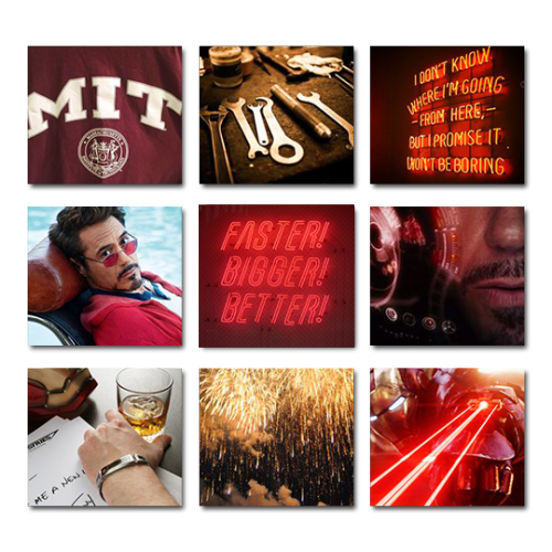 moodboard: Tony Stark + warm colours>> requested by anon