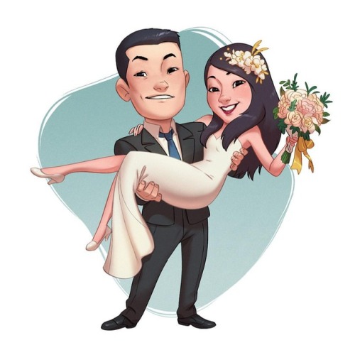Wedding illustration I did for a mate! Congrats and looking forward to it @khoeats #Doodle #fantasy 