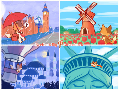 Concept art for future KeeKee&rsquo;s Big Adventures books! These were so fun to do. I think the Mos