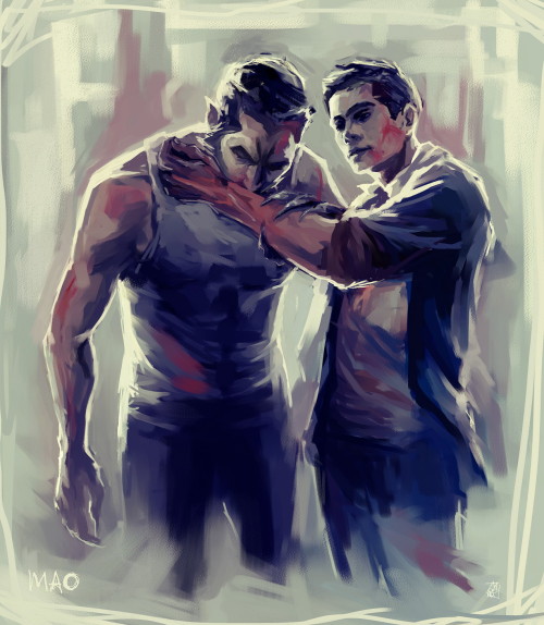 saucefactory:notsally:#Teen Wolf#fanart#Derek Hale#Stiles Stilinski#Sterek#this is so fucking ho