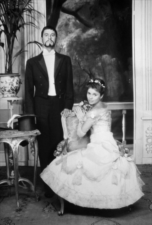 Gunnar Björnstrand and Ulla Jacobsson in Sommarnattens leende directed by Ingmar Bergman, 1955