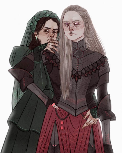 fanart of Alicent and Rhaenyra