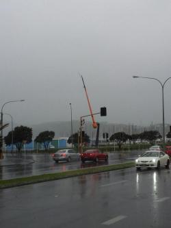 weirdinwellington:  So the 5-minute storm we just had (consisting of a single lightning strike) did this.  RIP Zephyrometer, you crazy diamond.  (Courtesy @minimumnz &amp; @FlamingAim.) 