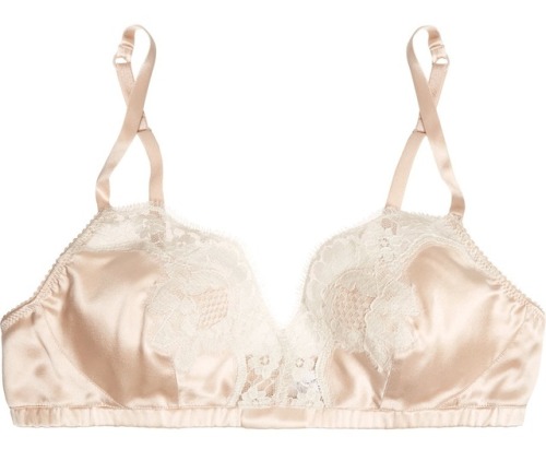 heavenhillgirl:Lace-trimmed silk-satin soft-cup bra by Dolce & Gabbana 