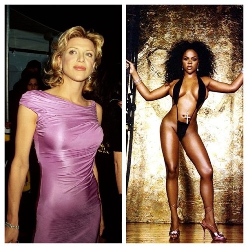 My real woman crush. My idols. #lilkim #courtneylove porn pictures