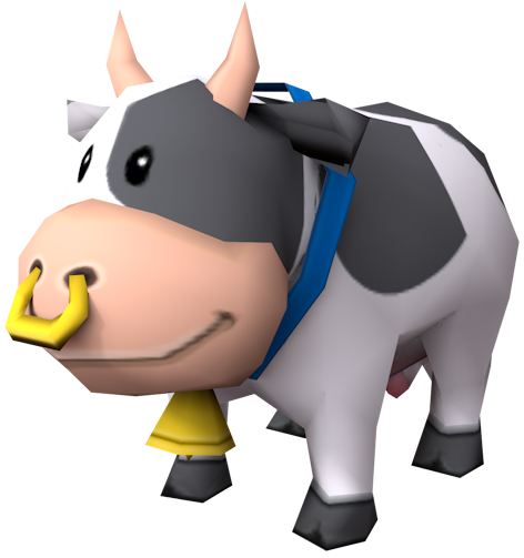 Rodeo cijfer Wolk low poly animals — Moo Moo from Mario Kart Wii