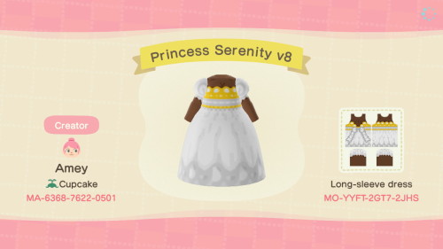 Hi guys, I updated my Princess Serenity dress to match all eight skin tones. Enjoy!