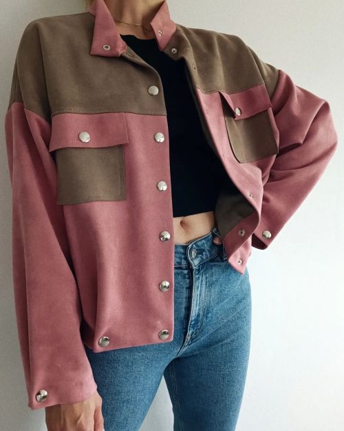 ninaluba RAINBOW SS22 CollectionPresenting Piece No.2 / Bomber Jacket in beautiful Suede Knit Jers