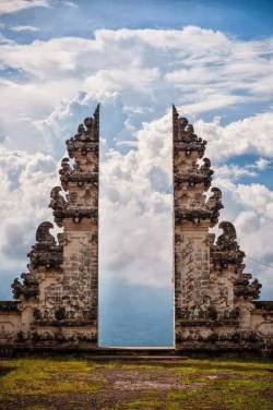 sixpenceee: A Pura is a Balinese Hindu temple and the place of worship for the adherents of Balinese HInduism in Indonesia. The following is the Pura Lempuyang Door in Bali, Indonesia.  